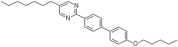 5-庚基-2-[4'-(戊氧基)[1,1'-联苯]-4-基]嘧啶分子结构 (CAS 107215-52-1)