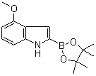 structure of CAS# 1072811-21-2, 4-Methoxyindole-2-boronic acid pinacol ester