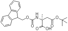 N-芴甲氧羰基-2-甲基-L-天冬氨酸 4-叔丁基酯分子结构 (CAS 1072845-47-6)