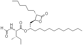 CAS 登录号：1072902-75-0, N-甲酰基-L-异亮氨酸 (1S)-1-[[(2S,3S)-3-己基-4-氧代-2-氧杂环丁基]甲基]十二烷基酯