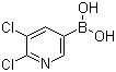 2,3-二氯吡啶-5-硼酸分子结构 (CAS 1072944-15-0)