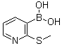 [2-(甲硫基)-3-吡啶基]硼酸分子结构 (CAS 1072944-21-8)