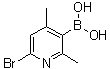 (6-溴-2,4-二甲基-3-吡啶基)硼酸分子结构 (CAS 1072944-23-0)