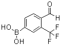 (4-甲酰基-3-(三氟甲基)苯基)硼酸分子结构 (CAS 1072944-24-1)
