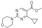 4-环丙基-2-(4-吗啉基)-5-嘧啶羧酸甲酯分子结构 (CAS 1072944-54-7)