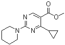 structure of CAS# 1072944-55-8, 4-环丙基-2-(1-哌啶基)-5-嘧啶羧酸甲酯