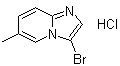 structure of CAS# 1072944-60-5, 3-Bromo-6-methylimidazo[1,2-a]pyridine hydrochloride (1:1)