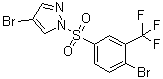 4-溴-1-[[4-溴-3-(三氟甲基)苯基]磺酰基]-1H-吡唑分子结构 (CAS 1072944-72-9)
