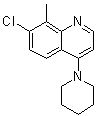 structure of CAS# 1072944-74-1, 7-氯-8-甲基-4-(1-哌啶基)喹啉