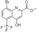 structure of CAS# 1072944-77-4, 8-溴-4-羟基-5-(三氟甲基)-2-喹啉羧酸甲酯
