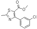 4-(3-氯苯基)-2-甲基-5-噻唑羧酸甲酯分子结构 (CAS 1072944-80-9)