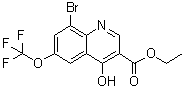 8-溴-4-羟基-6-(三氟甲氧基)-3-喹啉羧酸乙酯分子结构 (CAS 1072944-81-0)