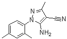 5-氨基-1-(2,4-二甲基苯基)-3-甲基-1H-吡唑-4-甲腈分子结构 (CAS 1072944-82-1)
