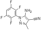 5-氨基-3-甲基-1-(2,3,5,6-四氟苯基)-1H-吡唑-4-甲腈分子结构 (CAS 1072944-90-1)