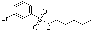 3-溴-N-戊基苯磺酰胺分子结构 (CAS 1072944-95-6)