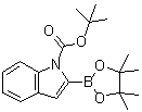 2-(4,4,5,5-四甲基-1,3,2-二氧硼杂环戊烷-2-基)吲哚-1-羧酸叔丁酯分子结构 (CAS 1072944-96-7)