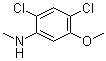 2,4-二氯-5-甲氧基-N-甲基苯胺分子结构 (CAS 1072945-55-1)