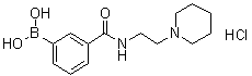 [3-[[[2-(1-哌啶基)乙基]氨基]羰基]苯基]硼酸盐酸盐分子结构 (CAS 1072945-72-2)
