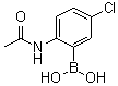 [2-(乙酰氨基)-5-氯苯基]硼酸分子结构 (CAS 1072945-85-7)