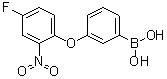 [3-(4-氟-2-硝基苯氧基)苯基]硼酸分子结构 (CAS 1072945-96-0)