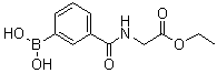 N-(3-硼酸基苯甲酰基)甘氨酸乙酯分子结构 (CAS 1072945-97-1)