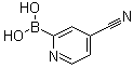 4-氰基吡啶-2-基硼酸分子结构 (CAS 1072946-01-0)