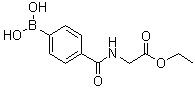 N-(4-硼酸基苯甲酰基)甘氨酸乙酯分子结构 (CAS 1072946-08-7)
