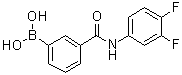 [3-[[(3,4-二氟苯基)氨基]羰基]苯基]硼酸分子结构 (CAS 1072946-15-6)