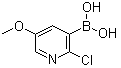 (2-氯-5-甲氧基吡啶-3-基)硼酸分子结构 (CAS 1072946-26-9)