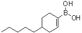 (4-戊基-1-环己烯-1-基)硼酸分子结构 (CAS 1072946-31-6)
