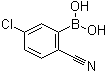 5-氯-2-氰基苯硼酸分子结构 (CAS 1072946-52-1)