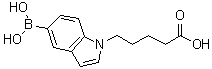 5-硼酸基-1H-吲哚-1-戊酸分子结构 (CAS 1072946-60-1)