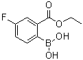 structure of CAS# 1072951-40-6, 2-Borono-5-fluorobenzoic acid 1-ethyl ester