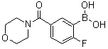 [2-氟-5-(4-吗啉基羰基)苯基]硼酸分子结构 (CAS 1072951-41-7)