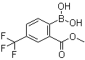 2-硼酸基-5-(三氟甲基)苯甲酸甲酯分子结构 (CAS 1072951-42-8)