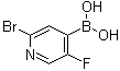 (2-溴-5-氟吡啶-4-基)硼酸分子结构 (CAS 1072951-43-9)