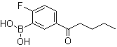 [2-氟-5-(1-氧代戊基)苯基]硼酸分子结构 (CAS 1072951-52-0)