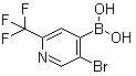 structure of CAS# 1072951-57-5, [5-溴-2-(三氟甲基)-4-吡啶基]硼酸