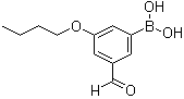 (3-丁氧基-5-甲酰基苯基)硼酸分子结构 (CAS 1072951-70-2)