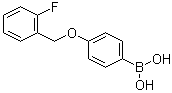 4-(2-氟苄氧基)苯硼酸分子结构 (CAS 1072951-78-0)