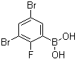 (3,5-二溴-2-氟苯基)硼酸分子结构 (CAS 1072951-82-6)