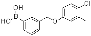 [3-[(4-氯-3-甲基苯氧基)甲基]苯基]硼酸分子结构 (CAS 1072951-91-7)