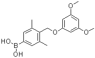 [4-[(3,5-二甲氧基苯氧基)甲基]-3,5-二甲基苯基]硼酸分子结构 (CAS 1072951-94-0)