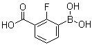 3-硼酸基-2-氟苯甲酸分子结构 (CAS 1072952-09-0)