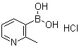 (2-甲基-3-吡啶基)硼酸盐酸盐分子结构 (CAS 1072952-34-1)