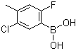 structure of CAS# 1072952-42-1, (5-氯-2-氟-4-甲基苯基)硼酸