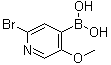 2-溴-5-甲氧基吡啶-4-硼酸分子结构 (CAS 1072952-48-7)