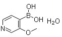 (3-甲氧基-4-吡啶基)硼酸水合物分子结构 (CAS 1072952-50-1)