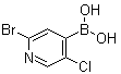 (2-溴-5-氯-4-吡啶基)硼酸分子结构 (CAS 1072952-51-2)