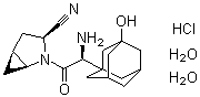 沙克列汀单盐酸盐二水合物分子结构 (CAS 1073057-20-1)